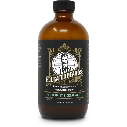 Educated Beard - Nettoyant à barbe - Menthe poivrée et bois de cèdre